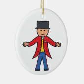 Circus Ringmaster Keramisch Ornament (Rechts)