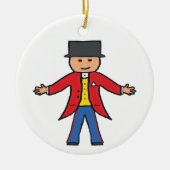 Circus Ringmaster Keramisch Ornament (Voorkant)