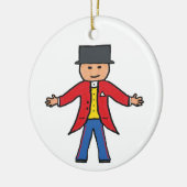Circus Ringmaster Keramisch Ornament (Links)