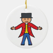Circus Ringmaster Keramisch Ornament (Achterkant)