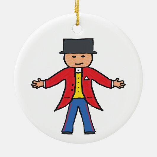 Circus Ringmaster Keramisch Ornament (Achterkant)