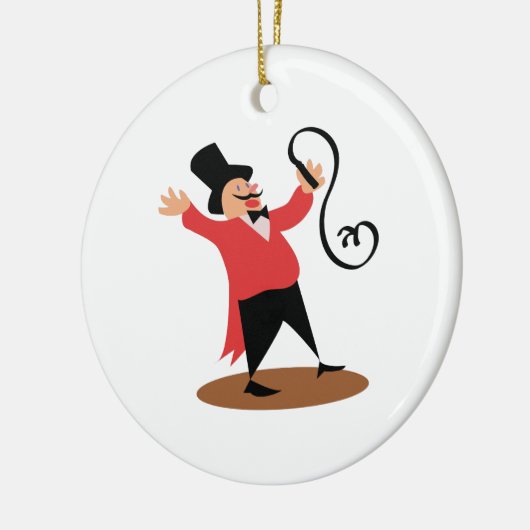 Circus Ringmaster Keramisch Ornament (Links)