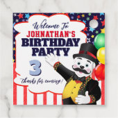 Circus Ringmaster Polar Beer Dank u Bedankjes Labels (Achterkant)