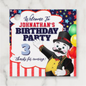 Circus Ringmaster Polar Beer Dank u Bedankjes Labels (Voorkant)