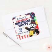 Circus Ringmaster Polar Beer Dank u Vierkante Sticker (Envelop)