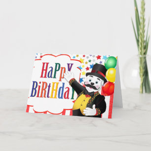Circus Ringmaster Polar Beer Kinderen van Birthday Kaart