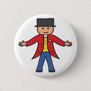 Circus Ringmaster Ronde Button 5,7 Cm