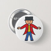 Circus Ringmaster Ronde Button 5,7 Cm (Voorkant /achterkant)