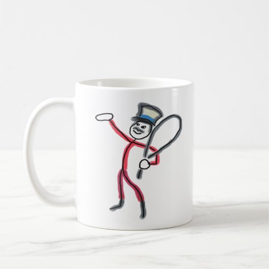 Circus Ringmeester Stickman Koffiemok (Links)