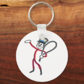 Circus Ringmeester Stickman Sleutelhanger (Achterkant)