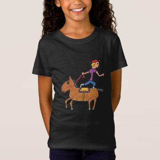 Circus Rodeo Paardrijden T-shirt (Voorkant)