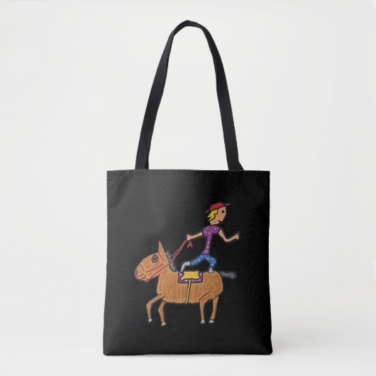 Circus Rodeo Paardrijden Tote Bag (Voorkant)