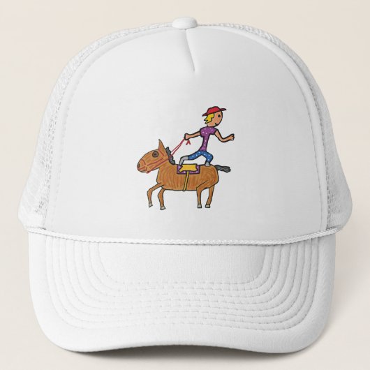 Circus Rodeo Paardrijden Trucker Pet (Voorkant)