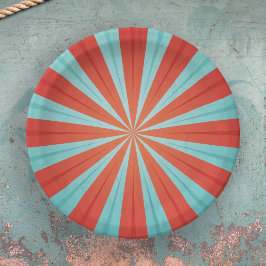 Circus Rood & Blauw Papieren Bordje
