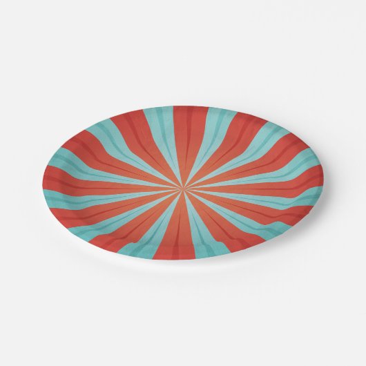  Circus Rood & Blauw Papieren Bordje (Gekanteld)