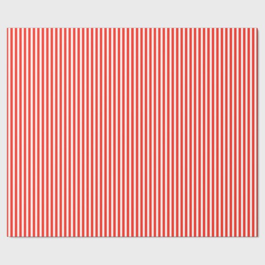 Circus Rood en Wit Cabana Strepen Cadeaupapier (Zoom)
