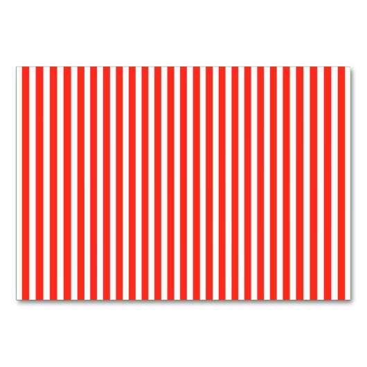 Circus Rood en Wit Cabana Strepen Kaart (Voorkant)
