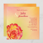 Circus Roos Spring Colors Wedding Invitation Kaart (Voorkant / Achterkant)