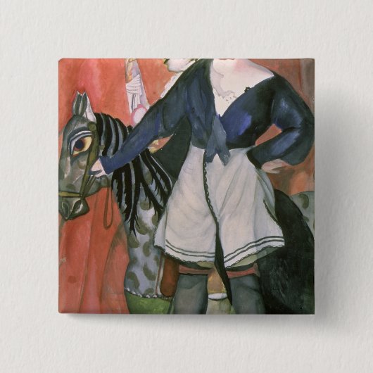 Circus Scene, 1917 Vierkante Button 5,1 Cm (Voorkant)