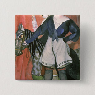 Circus Scene, 1917 Vierkante Button 5,1 Cm