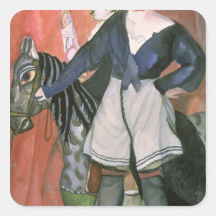 Circus Scene, 1917 Vierkante Sticker