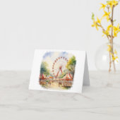 Circus Scene BLANK Kaart (Gele Bloem)