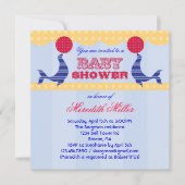 Circus Seal Baby shower Uitnodiging (Voorkant)