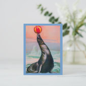 Circus Seal met Briefkaart van de Ball (Staand voorkant)