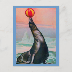 Circus Seal met Briefkaart van de Ball