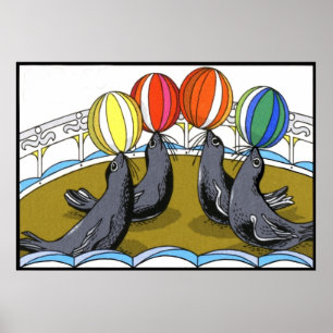 Circus Seals (in 23 formaten) Poster