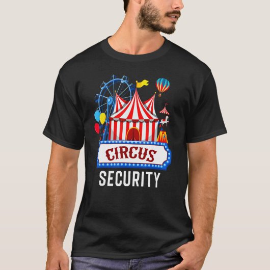 Circus Security Carnaval Costume Carny Event Staff T-shirt (Voorkant)