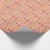  Circus Show op oranje en wit gestreept Cadeaupapier (Hoek)