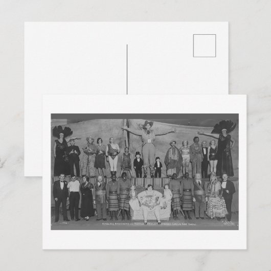 Circus Side Show - Congres of Freaks (1932) Briefkaart (Voorkant / Achterkant)