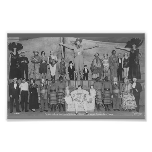 Circus Side Show Freaks Foto Afdruk (Voorkant)