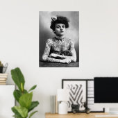 Circus side show Tattoo Lady  foto Poster (Thuiskantoor)