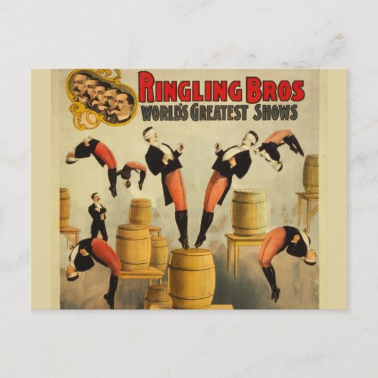Circus Sideshow Poster Briefkaart (Voorkant)