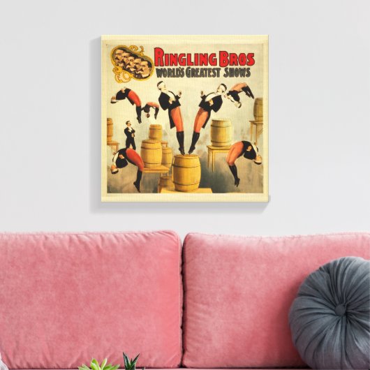  Circus Sideshow Poster Canvas Afdruk (Insitu (Woonkamer))