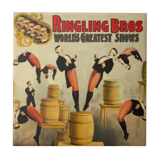 Circus Sideshow Poster Tegeltje (Voorkant)