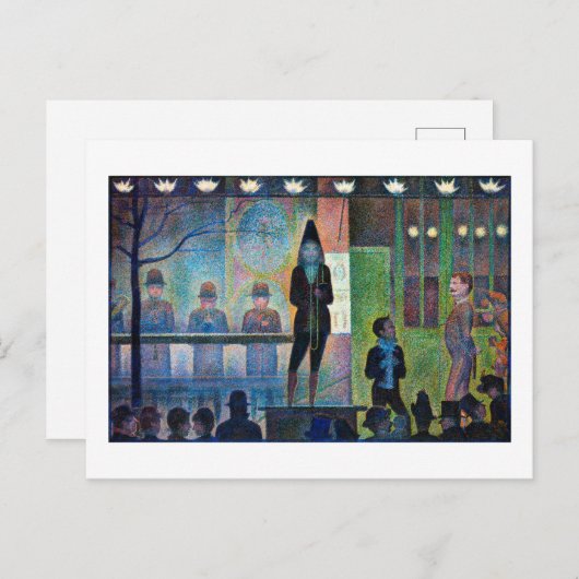 Circus Sideshow, Seurat Briefkaart (Voorkant / Achterkant)