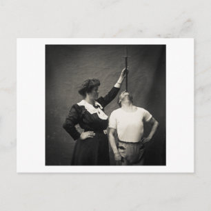 Circus Sideshow Sword Swallower Freak Briefkaart