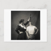 Circus Sideshow Sword Swallower Freak Briefkaart (Voorkant)