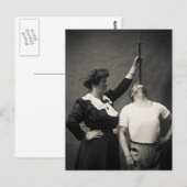  Circus Sideshow Sword Swallower Freak Briefkaart (Voorkant / Achterkant)