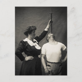 Circus Sideshow Sword Swallower Freak Briefkaart
