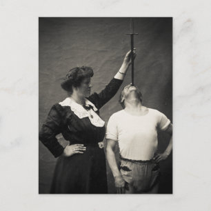 Circus Sideshow Sword Swallower Freak Briefkaart