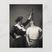  Circus Sideshow Sword Swallower Freak Briefkaart (Voorkant)