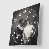  Circus Sideshow Sword Swallower Freak Vierkante Klok (Hoek)