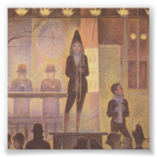 Circus Sideshow van Georges Seurat Foto Afdruk (Voorkant)