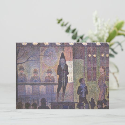 Circus Sideshow van Georges Seurat,  kunst (Staand voorkant)
