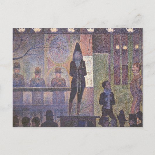 Circus Sideshow van Georges Seurat,  kunst Briefkaart (Voorkant)