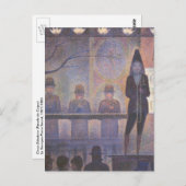 Circus Sideshow van Georges Seurat,  kunst Briefkaart (Voorkant / Achterkant)